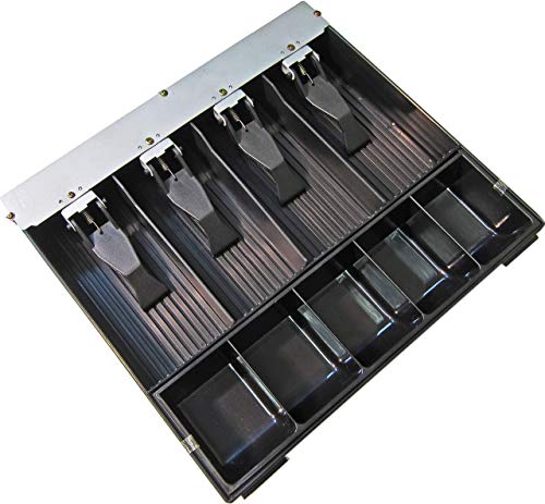 APG Vasario Series Cash Drawer Replacement Tray | Plastic Molded Till for Cash Register| 4 Bill/ 5 Coin Compartments | 12.7