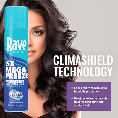 Rave 5X Mega Freeze Spray Fijador sin Aroma 2 piezas miniatura 5