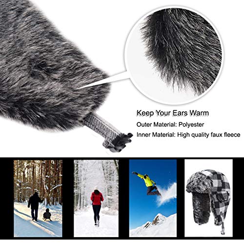 Image of ONWAY Trapper Hat Winter Hats for Women Men with Faux Fur Ear Flaps