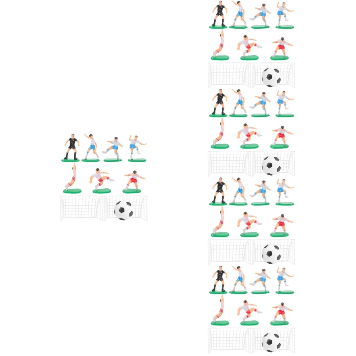 ULTECHNOVO 5ensembles Set De Décorations De Gâteau Football Pour Anniversaire Accessoires Thématiques De Football Avec Miniature Et Figurines Décorations Réutilisables Pour Et