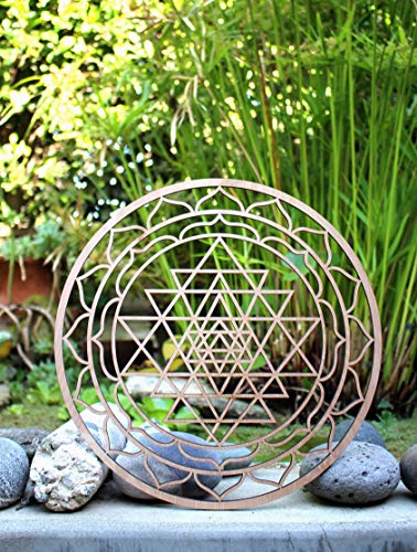 Fourth Level MFG 12” Sri Yantra, Sacred Geometry Wood Wall Art, Zen Home Decor for Yoga and Meditation, Reiki Healing, Chakra Crystal Grid Board, Spiritual Gift for Baptism, Wedding, Housewarming - Image 6