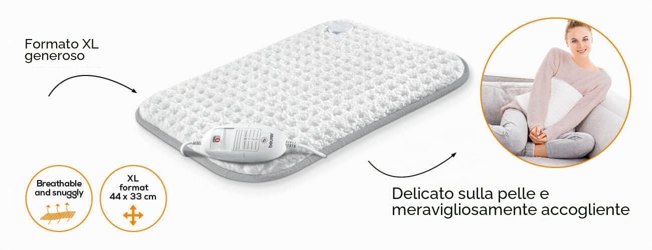 Beurer HK 42 Super Cosy Termoforo con Tre Livelli di Temperatura Selezionabili, spegnimento automatico di sicurezza dopo 90 min, lavabile in lavatrice a 30°