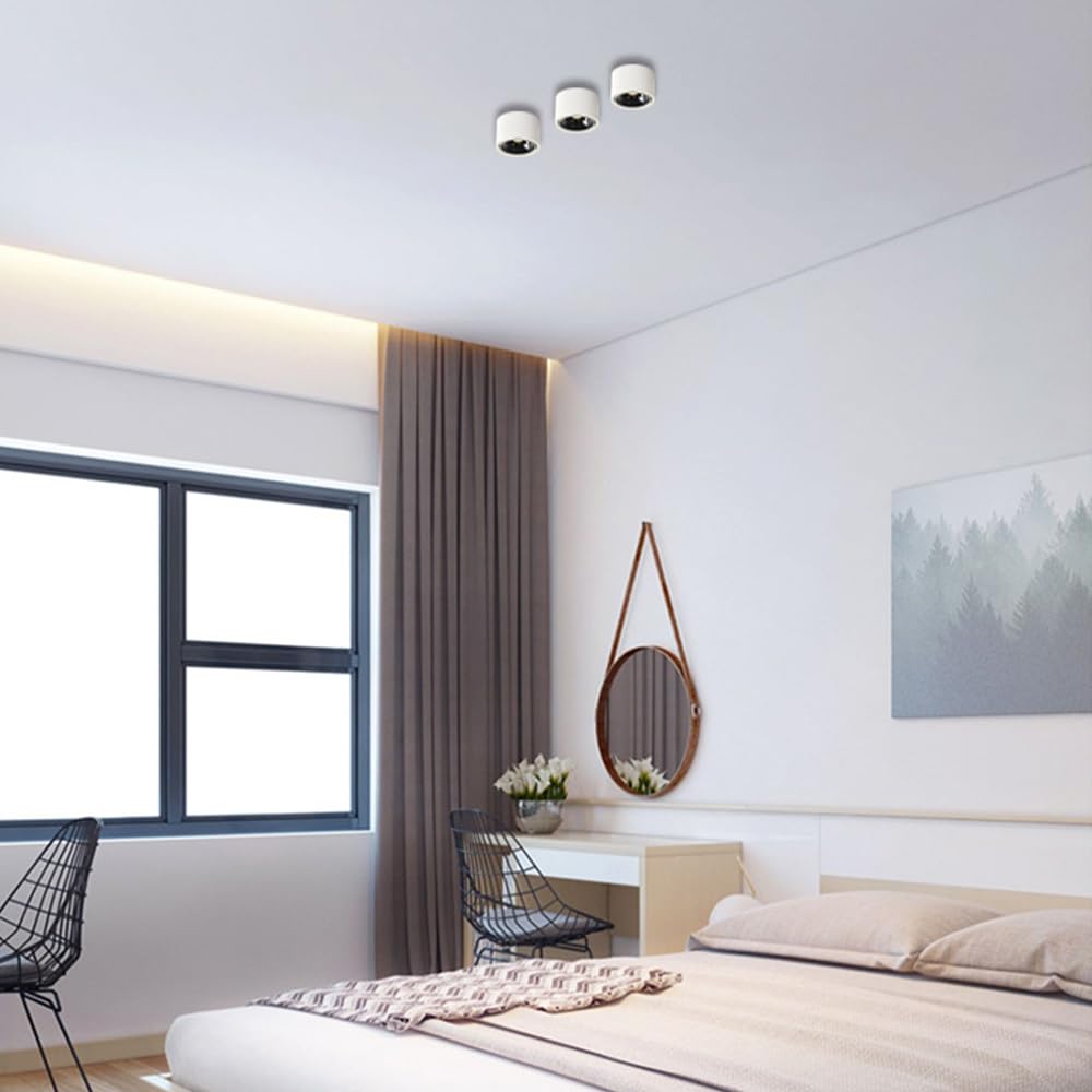 Faretti da incasso, faretti da soffitto, faretti da soffitto a LED, faretti da incasso da superficie, faretti da 15 W, faretti direzionali in alluminio for interni, for esposizione, soggiorno, camera