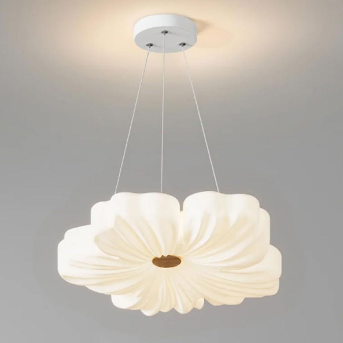 Lustre de luxe LED fleur avec protection des yeux en acrylique