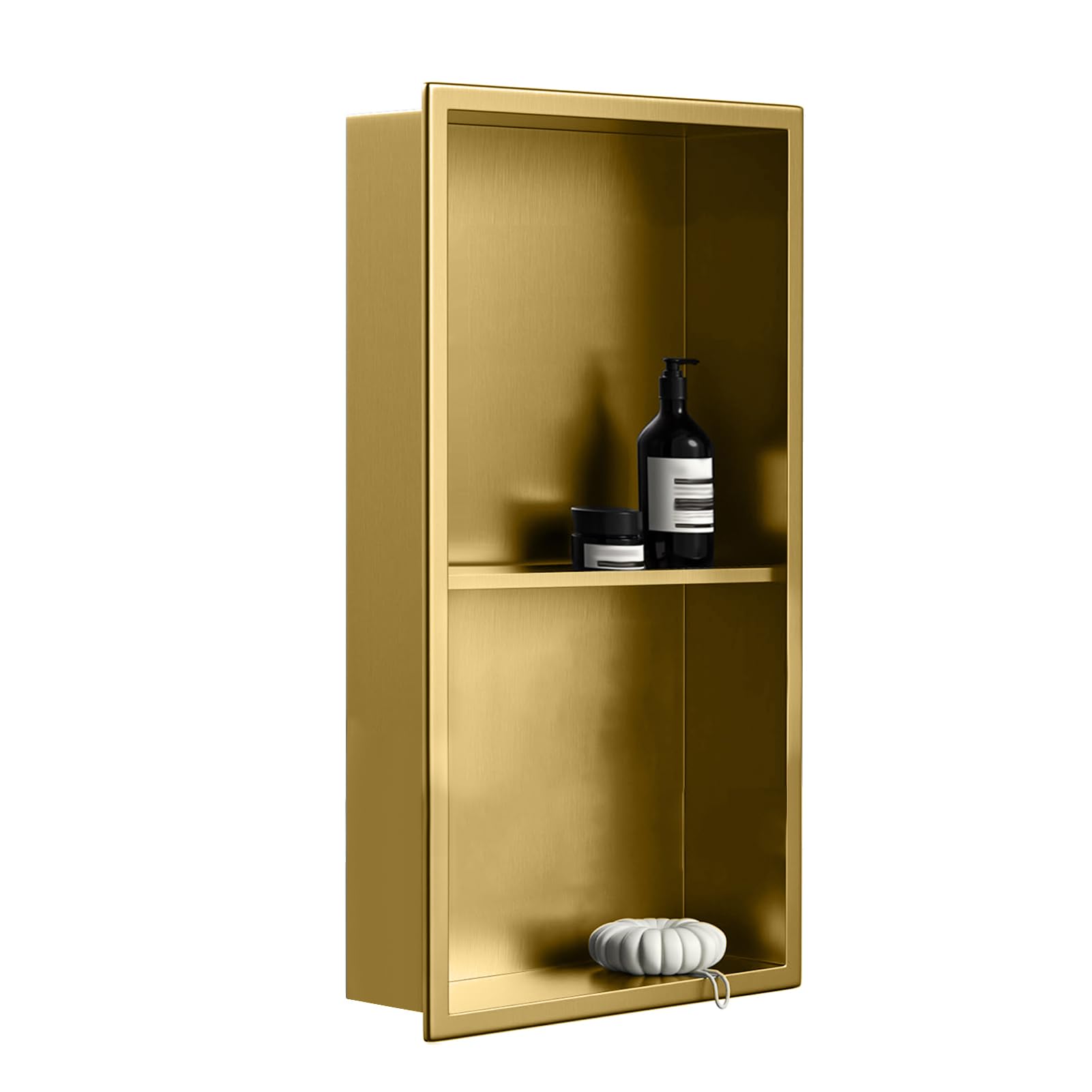 Cabine de douche etanche contre le desordre etageres acier inoxydable double niveau