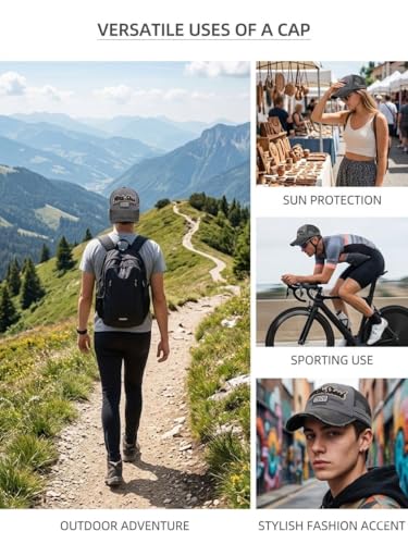 Image of Men's Cotton Baseball Cap, Adjustable Back Closure, Unisex, Casual Style, for Outdoor Lifestyle
