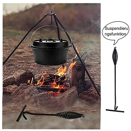 Dutch Oven Deckelheber, 26 CM Deckelheber Griffhaken, Feuertopf Deckelheber, für Outdoor Haushalts Topfheber