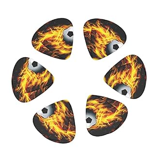 Jeu de 12 médiators de guitare Soccer Flame pour guitare acoustique, guitare électrique, contrebasse, ukulélé - Les Beatles, Paul McCartney, John Lennon, RIngo Starr, George Harrison Jeu de 12 médiators de guitare Soccer Flame pour guitare acoustique, guitare électrique, contrebasse, ukulélé – Image 2