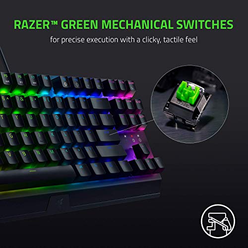 Razer Blackwidow V3 Tenkeyless Mechanical Gaming Keyboard: Razer Mechanical Switches - Chroma Rgb Lighting - Compact Form Factor - Programmable Macro Functionality - Usb Passthrough (Renewed) #TOP1