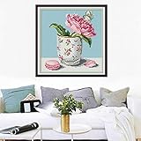 LOOM TREE Flower Stamped Cross Stitch Kits Dimensions for Beginners DIY 27 x 27cm 11CT Needlecrafts & Yarn | Embroidery & Cross Stitch | Hand Embroidery Kits | Cross Stitch Kits