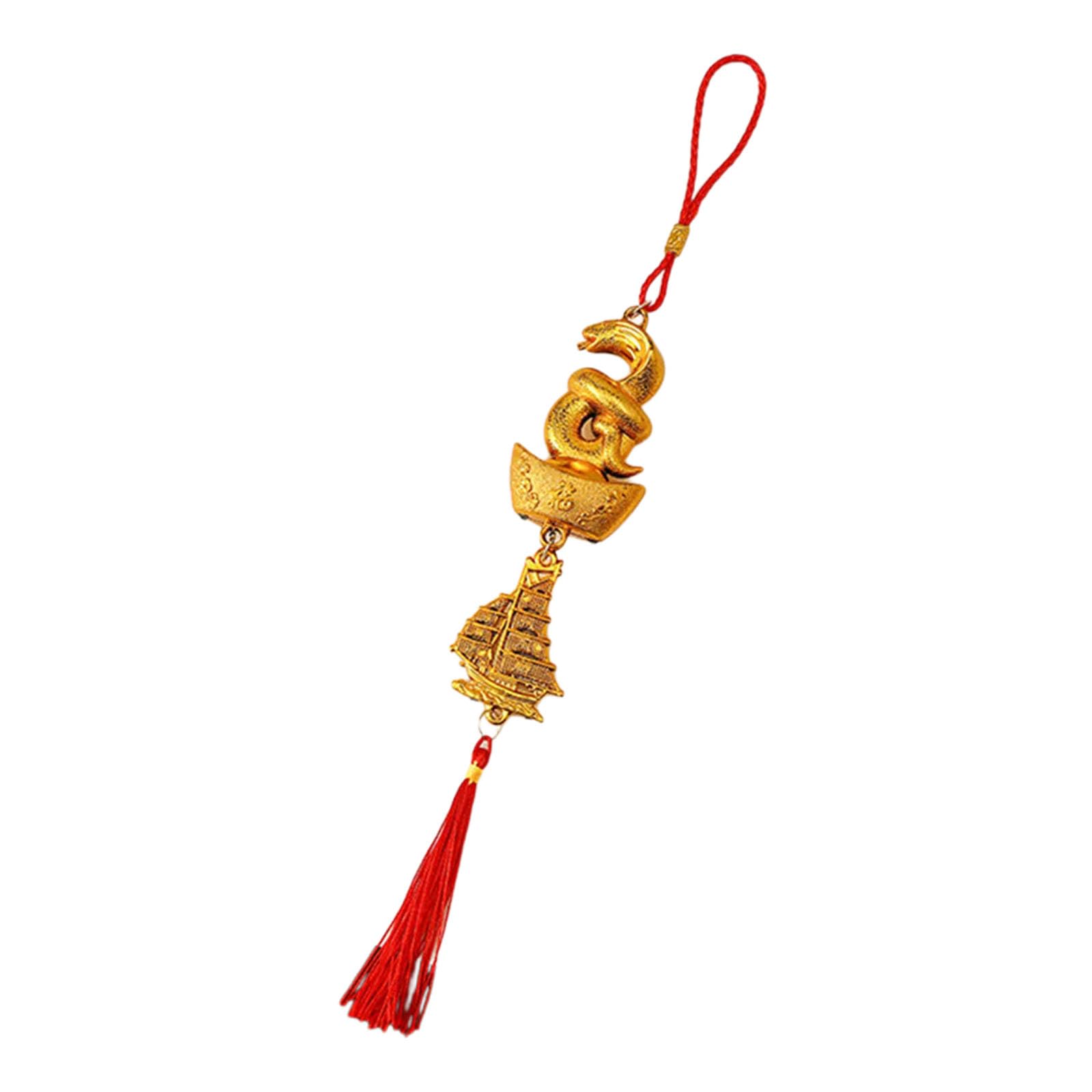 Snake Years Luckys Charm 2025 Hanging Decoration for New Years Celebration and Home Elegances Fortunes Hanging Tassels