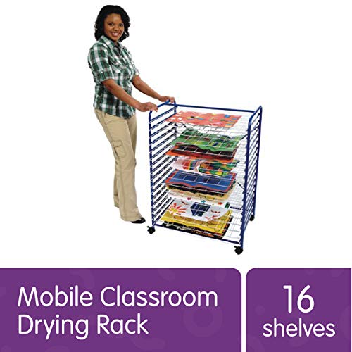 Colorations Mobile Art Drying Rack Sturdy Lightweight 36 1/2"H x 26 1/2"W x