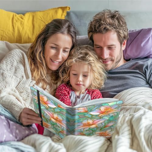 Image of Photo Album 4x6 120 Photos with Strong Elastic Band, Stained Glass Floral | Large Capacity Premium Leather Picture Album, Portable Wallet Albums Photo Book for Family Anniversaries Wedding Baby