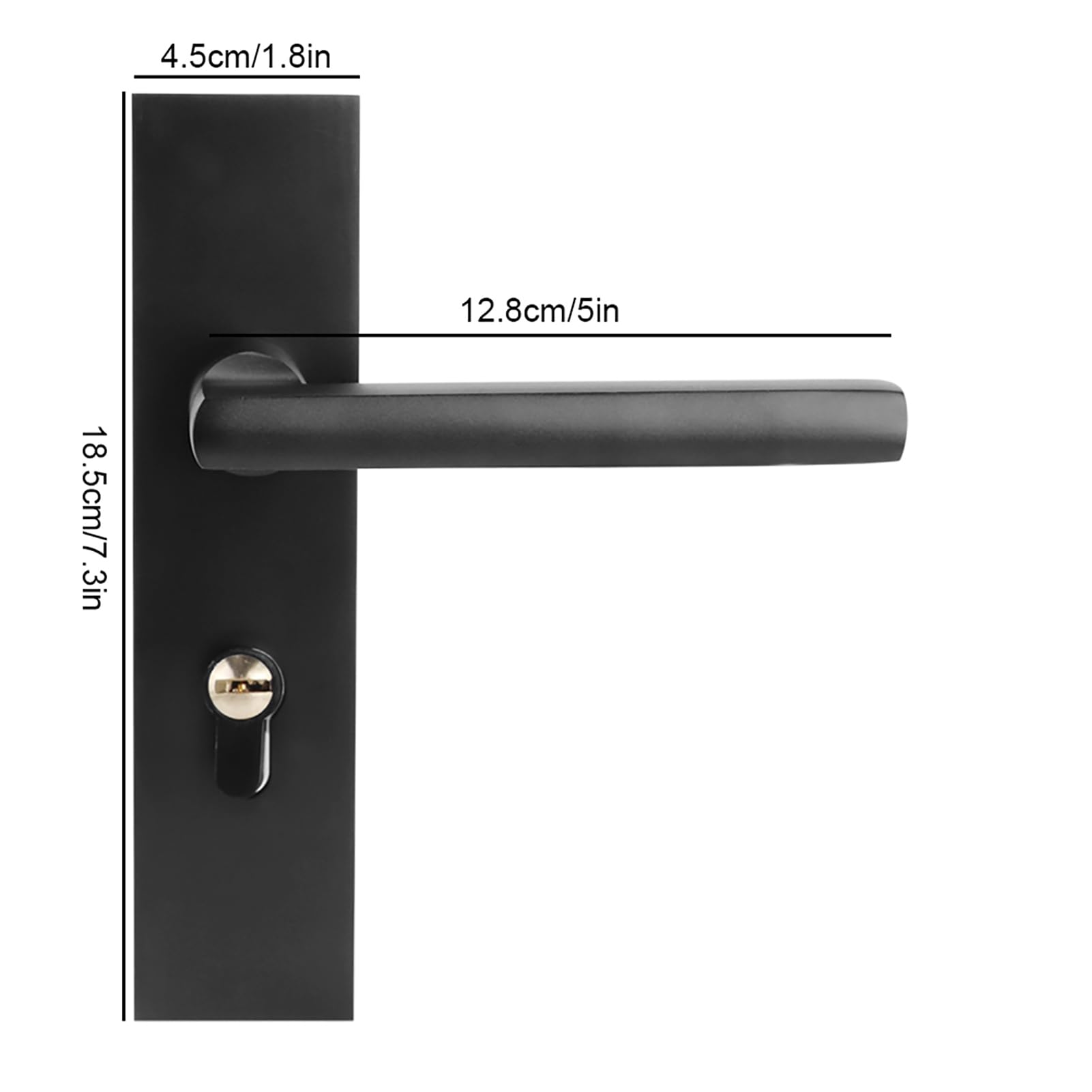 Klamka do drzwi PolyGen Silent Lever zaprojektowana z niezakłócającym mechanizmu zamykania, kompletny zestaw zamków do drzwi wewnętrznych z kluczami do zastosowań w pokojach