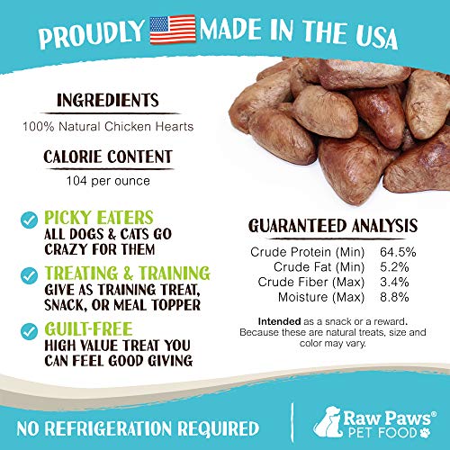 Raw Paws T.J Freeze Dried Chicken Hearts For Dogs thumb #3
