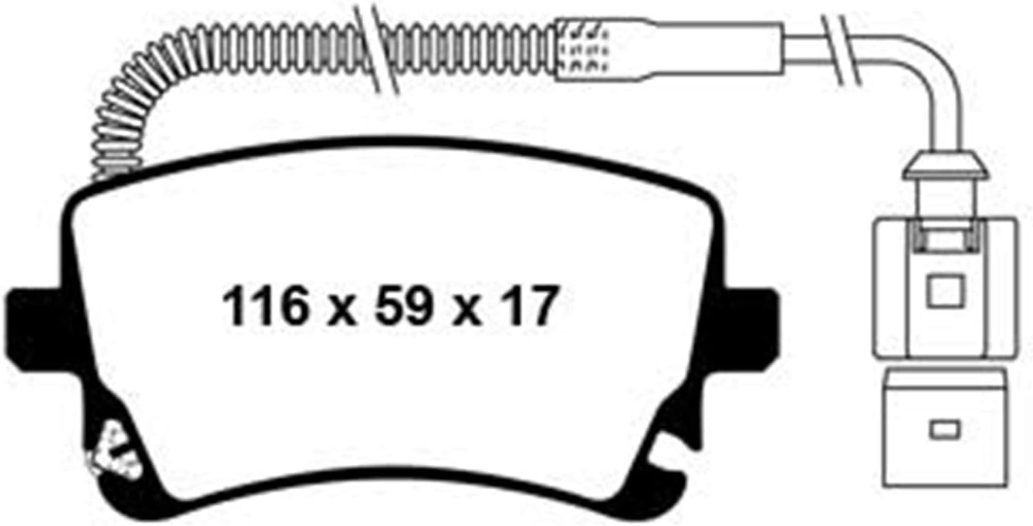 EBC Brakes Redstuff 3000 Series Sport Brake Pad Set DP31470C to Fit VOLKSWAGEN,AUDI