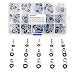 Spinning Rod Guides Tip Ceramic Guide with Eyelets, Fishing Rod Guide Replacement Tip Spare Parts Repair and Tips Repair Eye Loop Kit with Box for Spinning Rods Sea Fishing (15 Size -- 80Pcs)