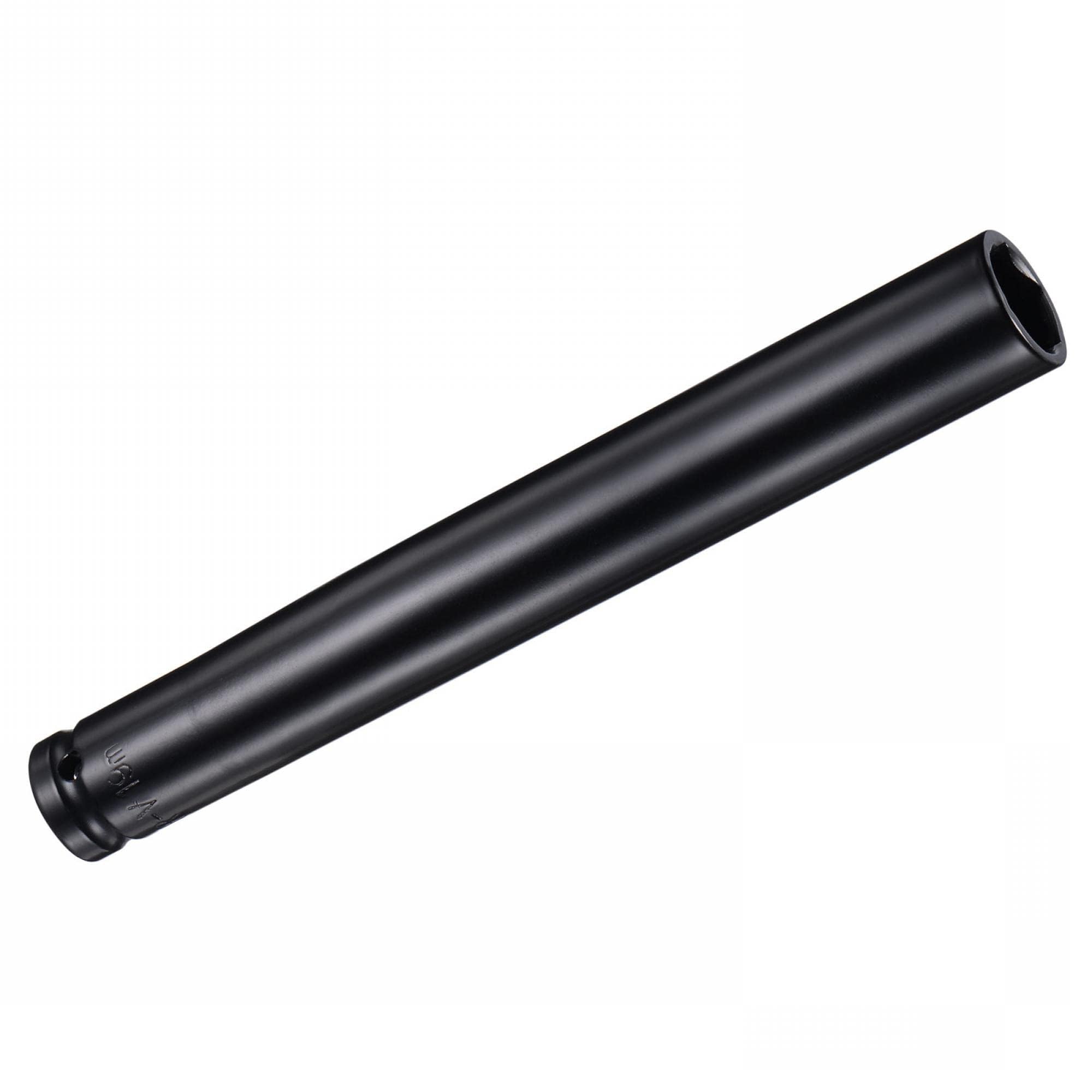 Unifizz 1/2 Inch Drive - 19mm Deep Impact Socket with 6 Point Design, Heat-Treated Cr-V Steel 200mm Length, Metric Sizes