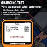 MOTOPOWER MP0515A 12V Tester ładowania akumulatora samochodowego i analizator alternatora