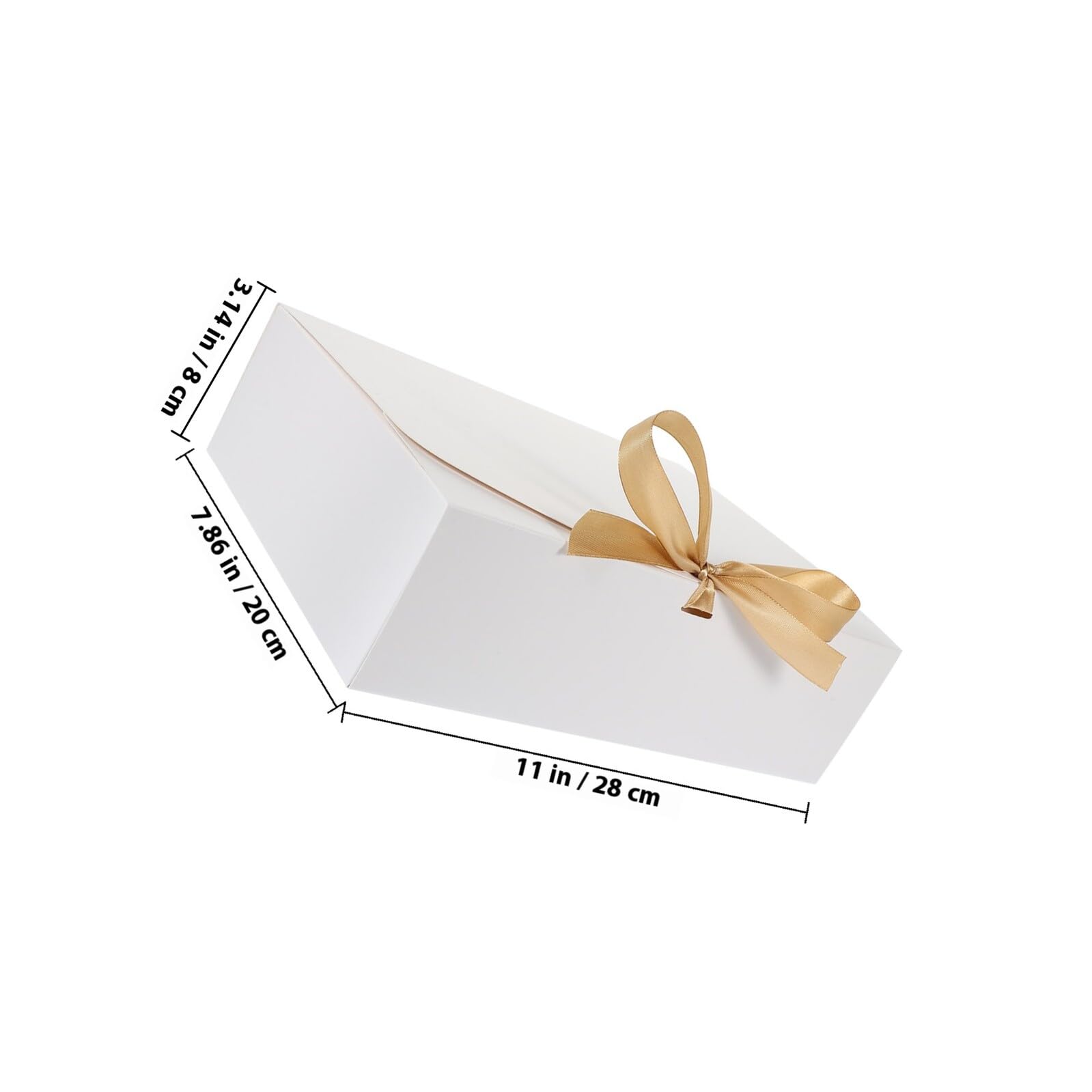 OFFSCH 10 Stück Hochzeit Geschenkbox aus Weißem Karton mit Schleife Faltbares Design Einfach zu Öffnen für Duftkerzen und Parfüm zu Valentinstag und Weihnachten