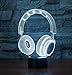 Produktbild 3D Led Nachtlicht Kopfhörer-Styling Flash Usb Birne Abbildung Schlafzimmer Schlaf Licht Usb Base Boy Kinder Weihnachtsgeschenk Spielzeug 7 Farbwechsel