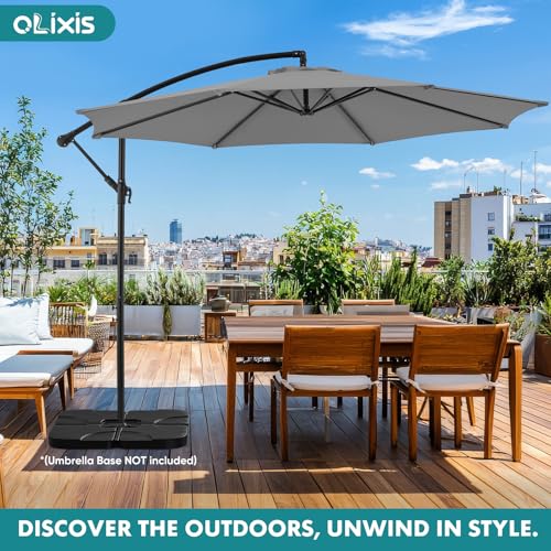 image for OLIXIS 10FT Offset Patio Umbrella, Cantilever Patio Umbrellas, Outdoor