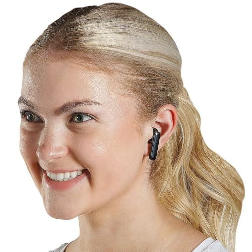 Image of Bluetooth Twin Wireless Earbuds with Charging Case - 1 Set - Assorted Colors: Black or White, Perfect Gift or Game Prize for Parties & Events