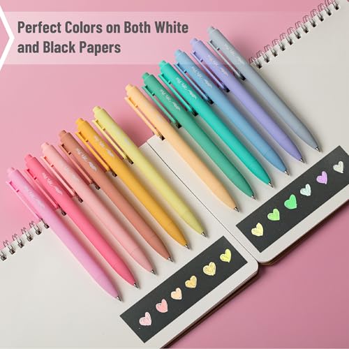 Image of Mr. Pen- Retractable Gel Pens, 12 Pack, Assorted Colors Ink | Fine Point 0.7mm, Fast Dry, Smooth Writing, Cute Pens for Drawing, Writing Planner and School Supplies