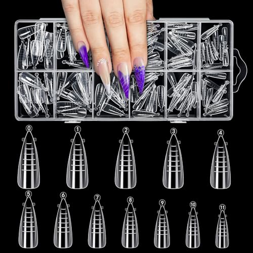Kiiwah 120 Pièces Popit Ongle, Moule Ongles Forme Couverture Complète Réutilisable Capsule Polygel Moules à Ongles Double avec Lignes Graduées pour Amateurs et Apprenants du Nail Art Diy