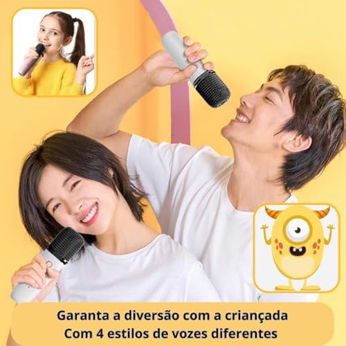 Mini Karaokê Infantil Bluetooth Caixa de Som Com Microfone Com Efeito De Vozes Divertidas Para Brinc