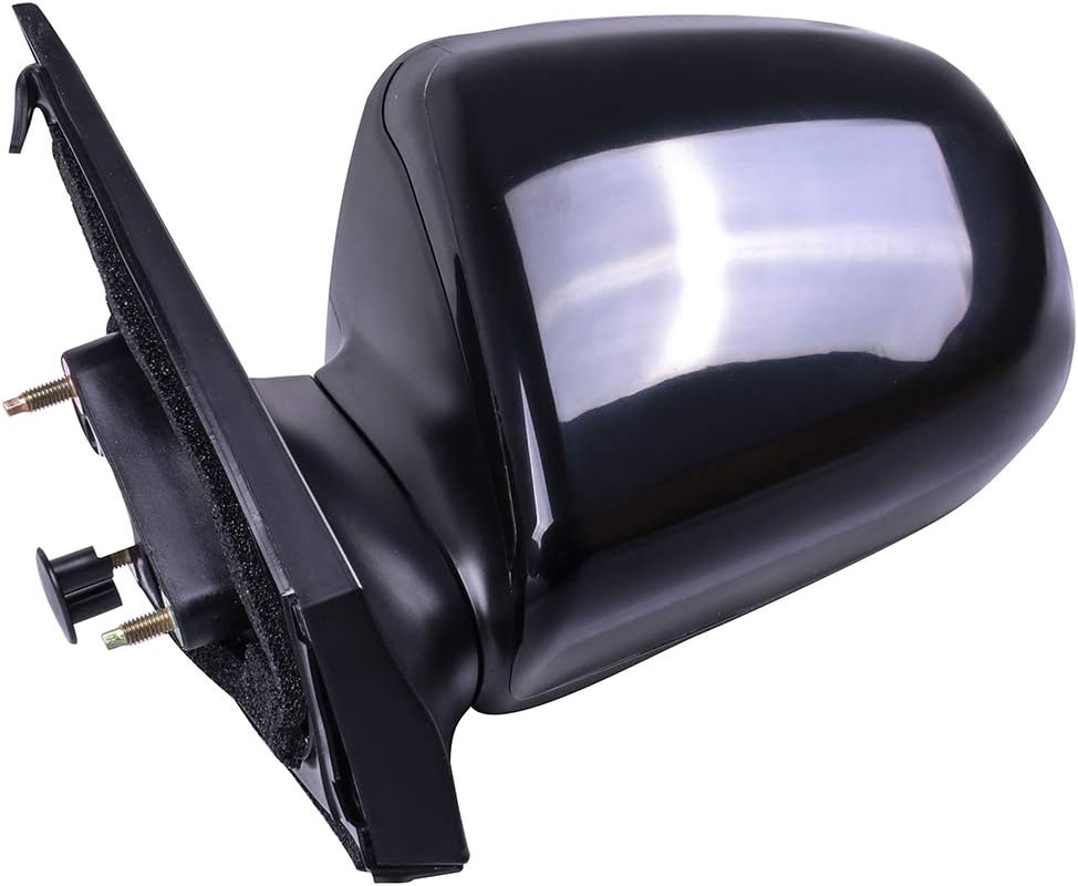 OCPTY Black Left Side Mirror Fit For 2005-2010 For Scion Tc Smooth Mirror Glass Manual Folding Non-Heated Turn Signal
