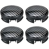 Modengzhe Wheel Rim Hub Center Covers,62mm Center Caps Replacement 63mm Lug to Lug (Thickened Carbon Fiber Pattern),Black,Pack of 4