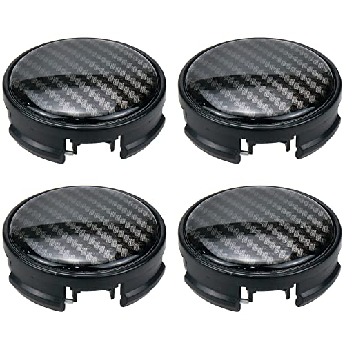 Modengzhe 62mm Wheel Rim Hub Center Covers Center Caps Replacement 63mm Lug to Lug (Thickened Carbon Fiber Pattern) - 4Pcs