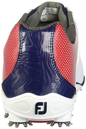 Footjoy Men's D.n.a. Helix-Previous Season Style Golf Shoes White 10.5 M Red/Blue, Us #TOP2