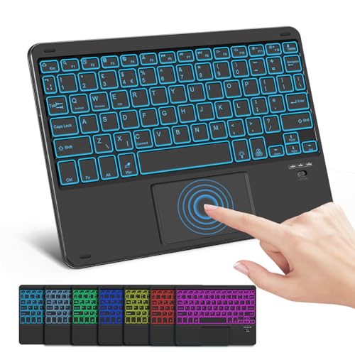 Teclado Bluetooth con panel táctil para trabajar a distancia en cafeterías y viajes
