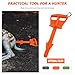 3 Pcs Hunting Butt Out Tool - Portable Hunting Accessory,Field Dressing Knife,Multifunctional Animal Anal Dressing Tool,Hunting Accessories for Deer Large Animal Livestock Anal Cleaning (orange)