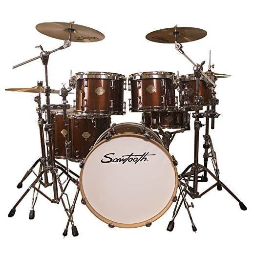Sawtooth Command Series 7-Piece Drum Set Shell Pack, Red Streak