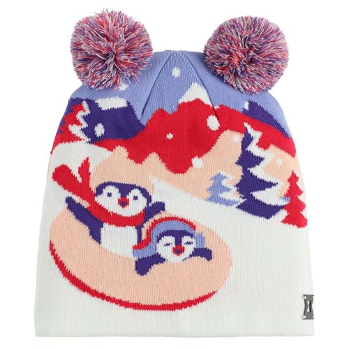 Bonnet Spyder Penguin Double Pom pour fille idéal pour le ski