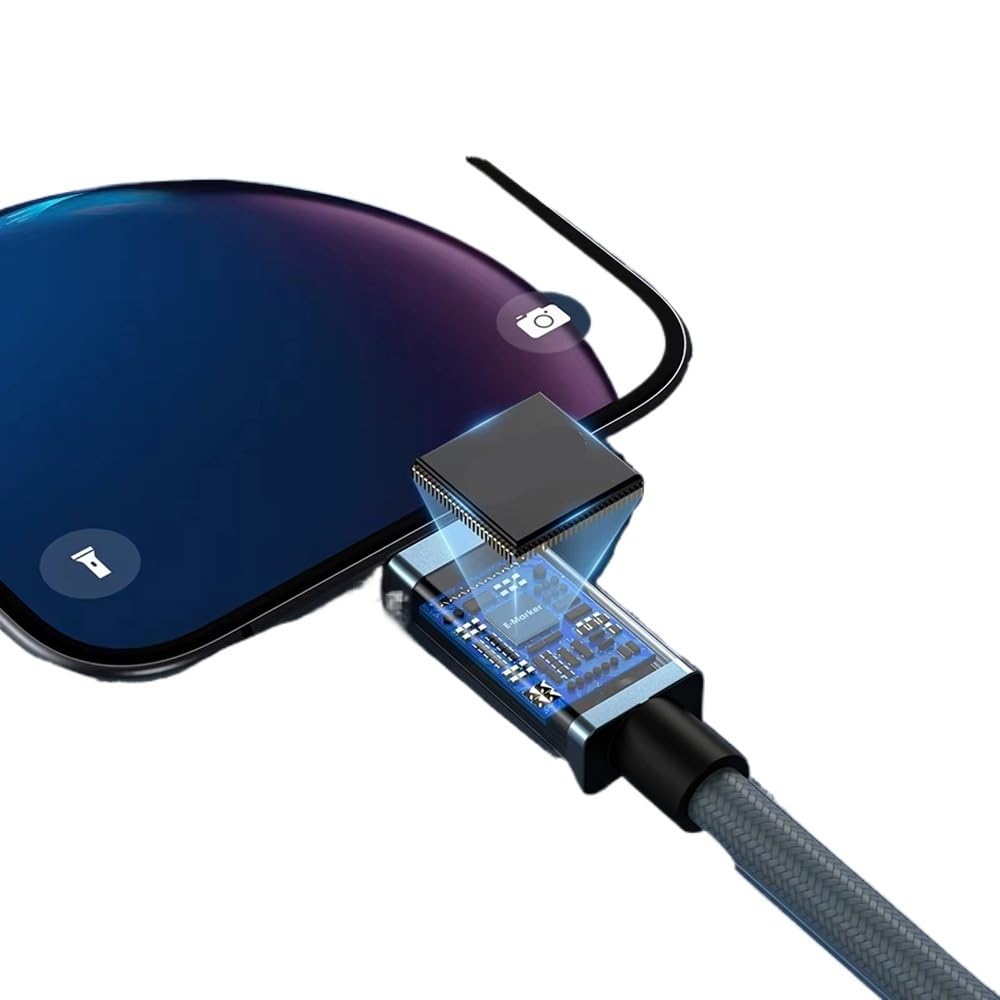 Cable de carga rápida Thunderbolt 4 tipo C de 240 W USB 4 de 40 Gbps, compatible con 3 USB C, cable de transferencia de datos 8K (2.0 (2 m))