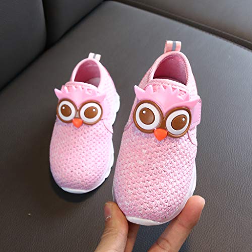 image for Vielone_Lumi Toddler Kids Boys Girls Cute Owl LED Mesh Sneakers Light 