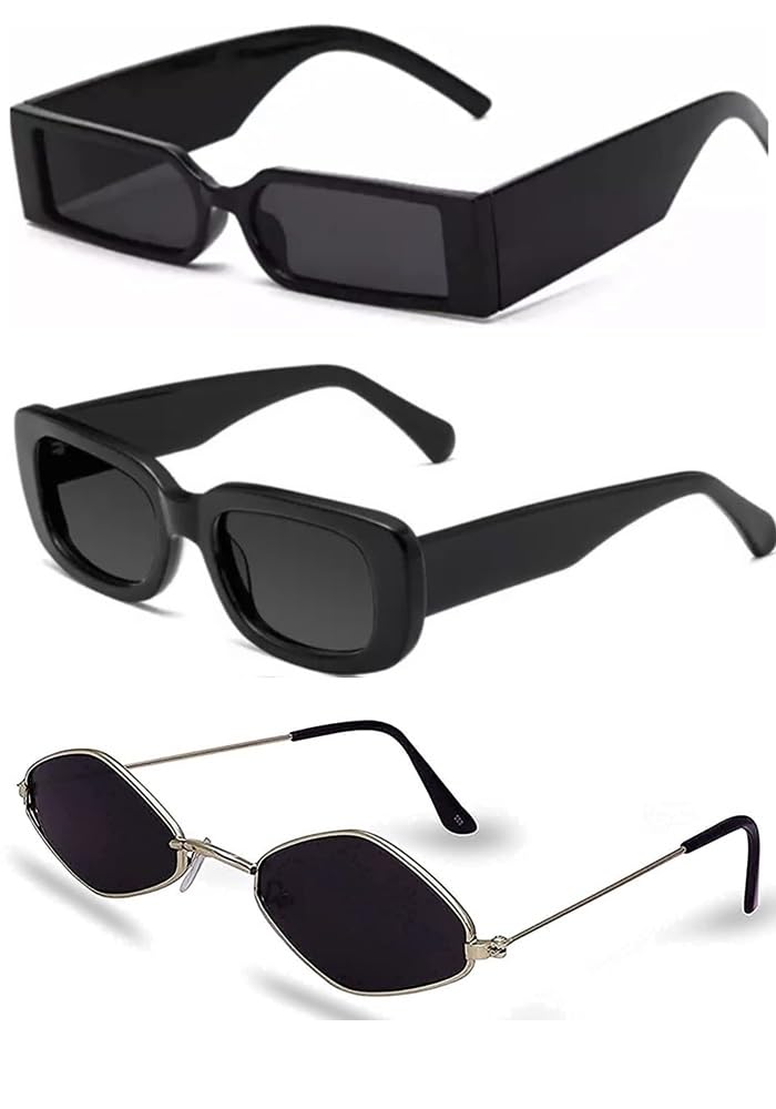 Sheomy Unisex Combo offer pack of 3 MC stan goggles MC stan sunglasses Candy Sunglasses Black Rectangle Narrow Sunglasses Women::Men Small Narrow Square Combo offer pack of 3 candy MC stan 30 (B07Q2R5RDJ) Amazon Price History, Amazon Price Tracker