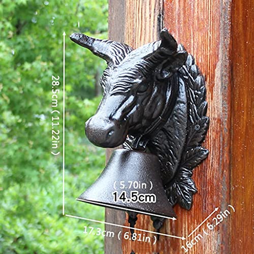 Campainha de ferro fundido cabeça de touro sinos de jantar retro campainha campainha de navio adequa