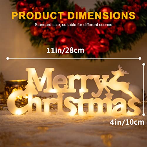 Merry Christmas Sign For Christmas Decorations, Christmas Tree Hanging Lighted Ornaments, Battery Powered Lights Xmas Decor For Wreath Outdoor Indoor Window Yard Wall Door Home Party #TOP2