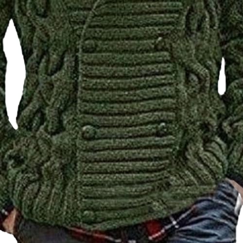 Mens Ribbed Shawl Collar Cardigan Casual Button Open Front Knitwear Chunky Fashion Buttons Twisted Cardigans4