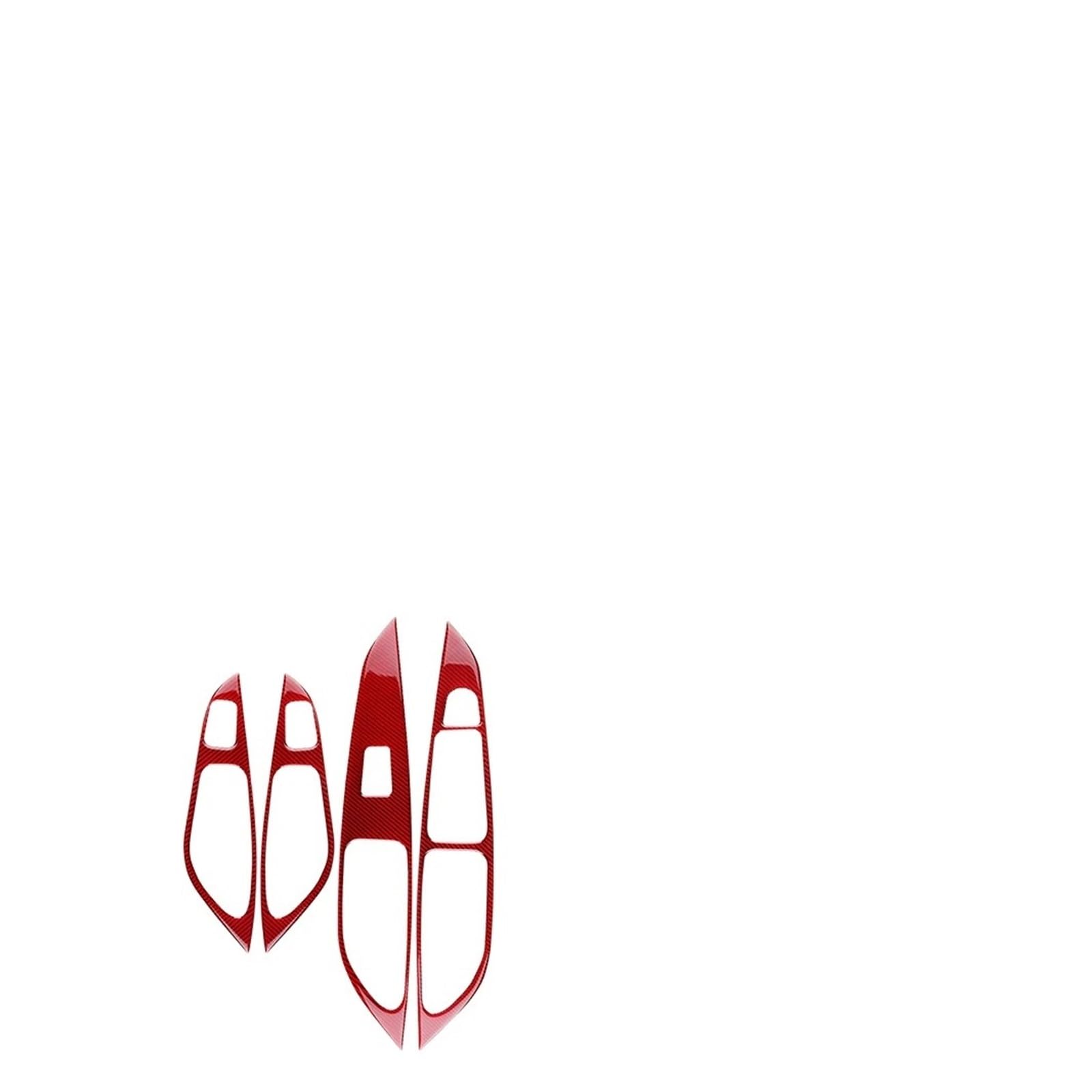 Hljnlvbn Lhd-Red Car Interior Sticker For Seat For Leon Mk3 2013 2014 2015 2016 2017 2018 2019 2020 Lhd Rhd Car Window Lift Panel Sticker Interior(Lhd-Red)