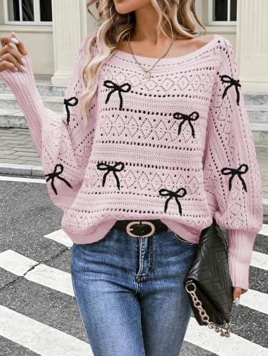 Image of Cakulo Womens Off Shoulder Oversized Pullover Knit Sweater