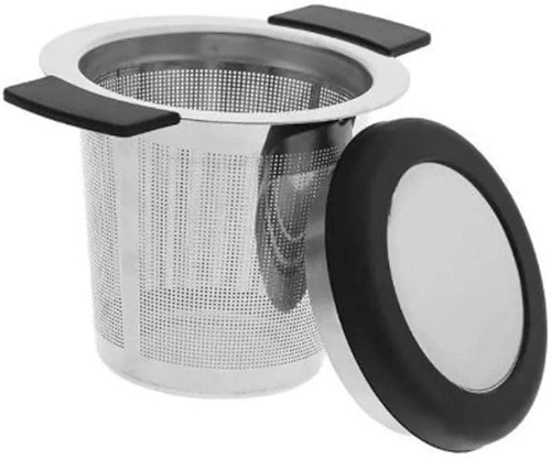 Infusor De Chá Tipo Cesta Em Inox Com Alça Silicone