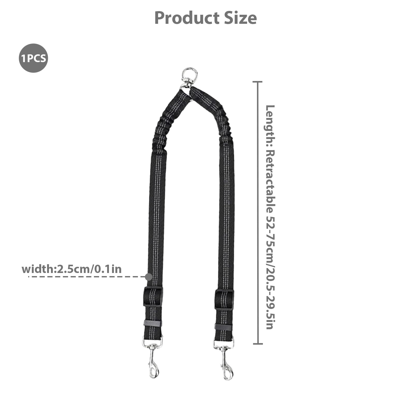 Aiyraa Double Dog Lead for Walking 2 Dogs,dual Dog Lead, No Tangle 360° Swivel Split Dog Lead - Image 3