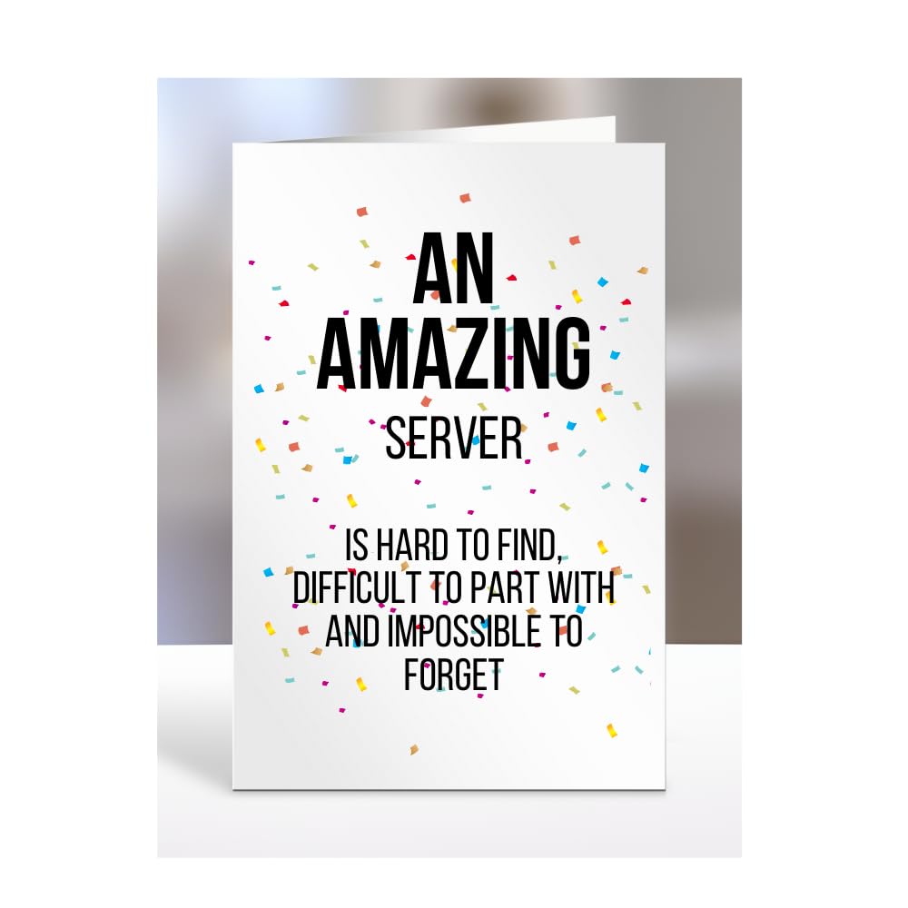 Retirement Card for Women Men, Leaving Gifts for Colleagues, Boss, Farewell, Goodbye Presents for Server, An amazing is hard to find, A5-225c_156