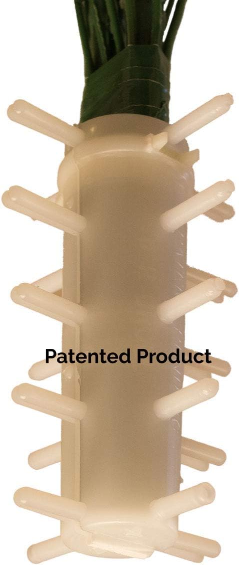 Sympathy Silks Artificial Cemetery Flowers – Realistic Vibrant Roses, Outdoor Grave Decorations - Non-Bleed Colors, and Easy Fit - 1 Red Mum and White Rose Bouquet